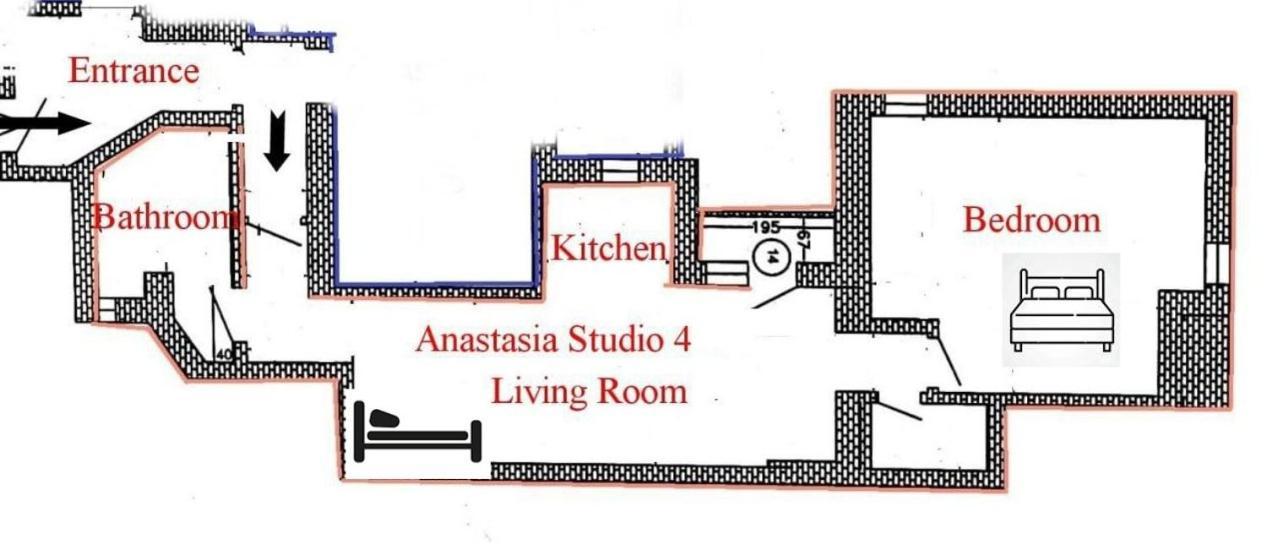 Anastasia Balcescu Apart 4 Self Check In Code From 2Pm Kitchen And Bedroom بوخارست المظهر الخارجي الصورة